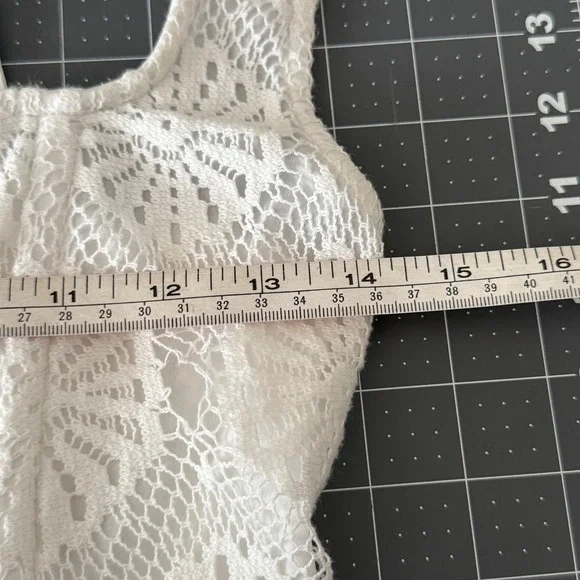 American Eagle Small White Lace Corset Top Ren Fair Soft Girl Boho‎ Coquette - Picture 4 of 8